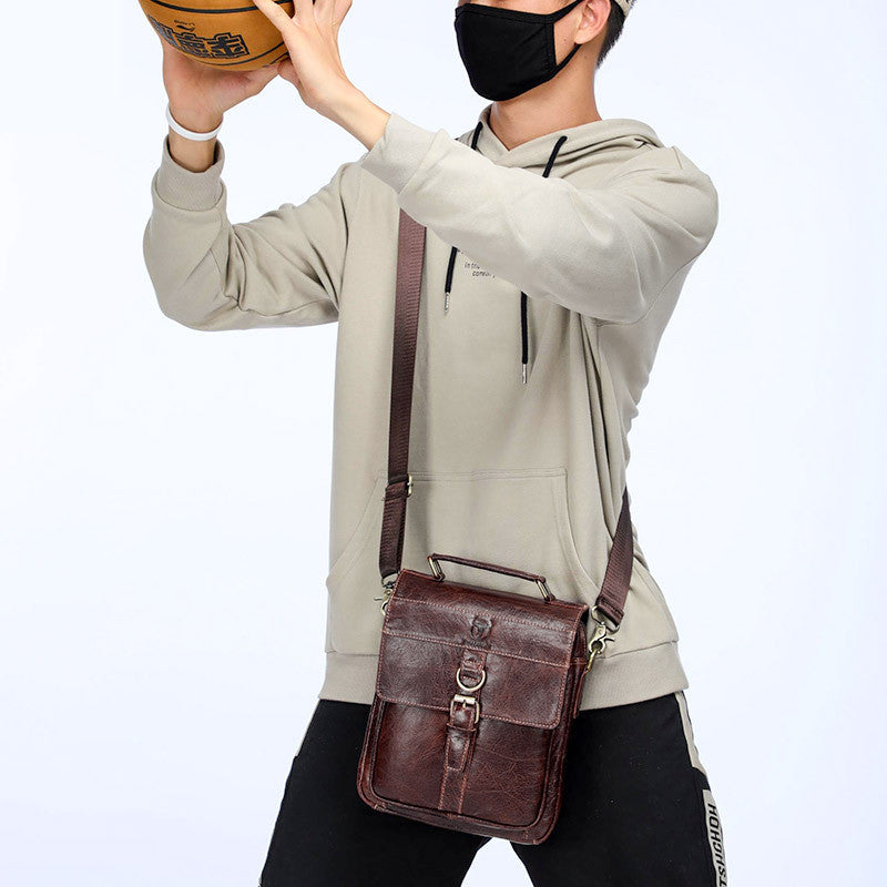 Cowhide-Messenger Tasche mit Magnetverschluss – Bild 4 | LuxeStyle