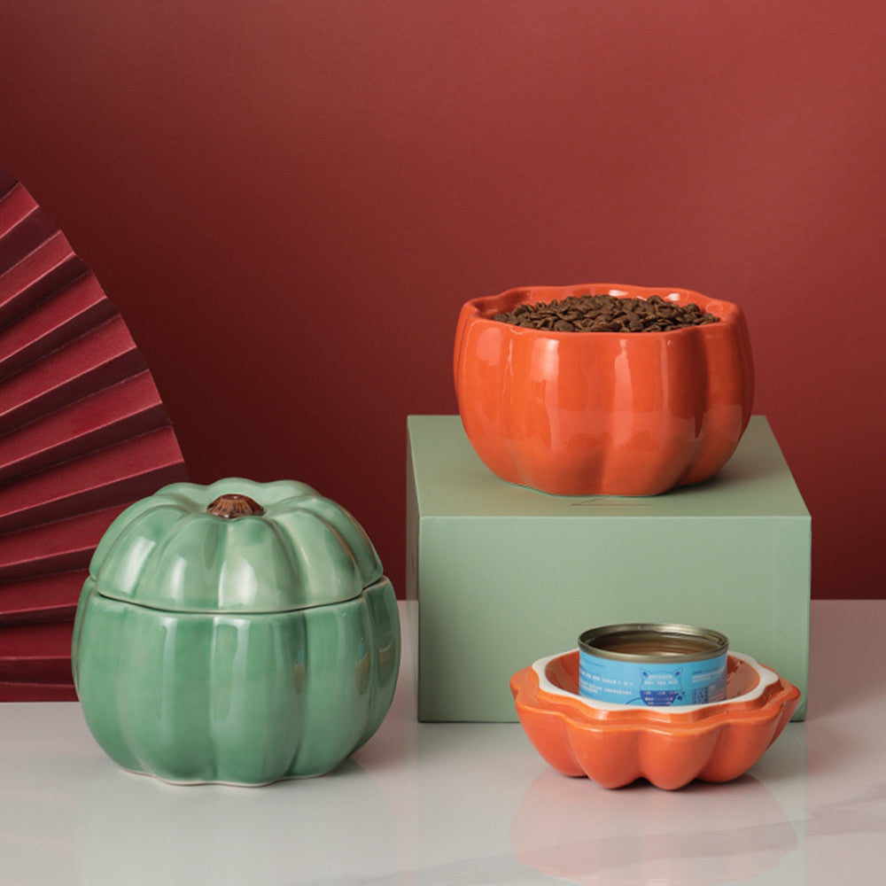 Keramik-Bowl in Kürbisform für Katze und H – Bild 4 | LuxeStyle