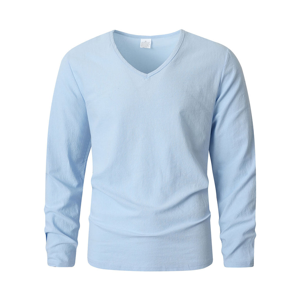Leinen-Pullover mit V-Ausschnitt – Bild 2 | LuxeStyle