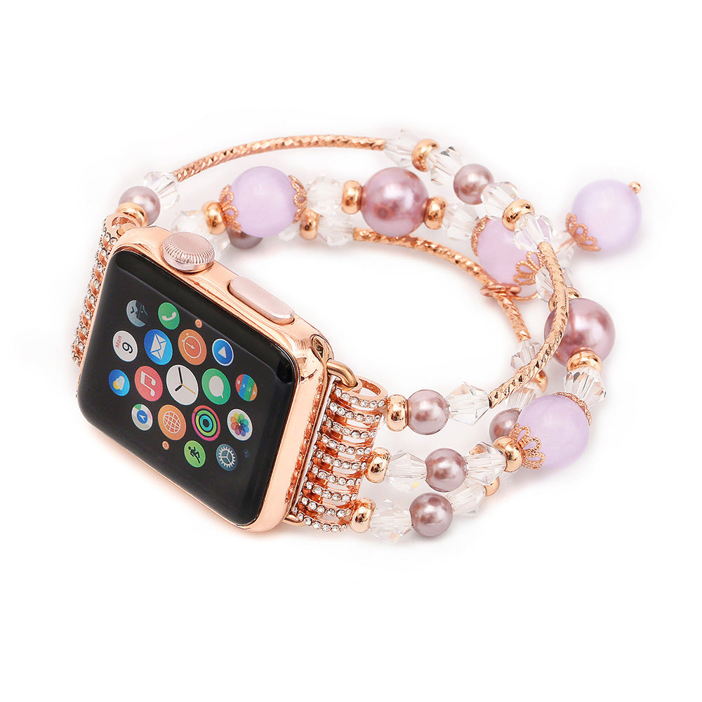 Uhrenarmband aus weissem Agate 40/38 mm – Bild 6 | LuxeStyle