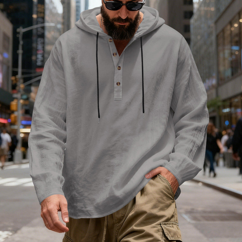 Leinen Hoodie für Herren – Bild 11 | LuxeStyle