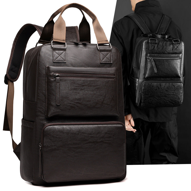 Leder-Reiserucksack für Herren, 20-35 L – Bild 2 | LuxeStyle