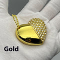 Herzförmiger USB-Stick mit Strass-Besatz – Bild 1 | LuxeStyle