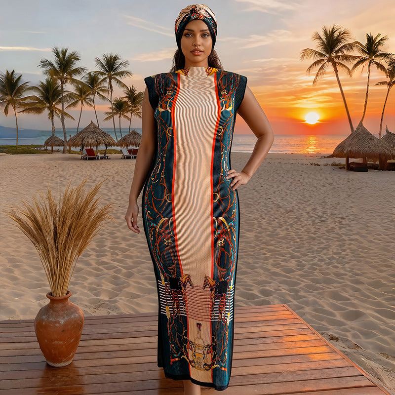 Seidenkleid mit Sonnenschutz-Schal, 2-teiliges Set – Bild 12 | LuxeStyle