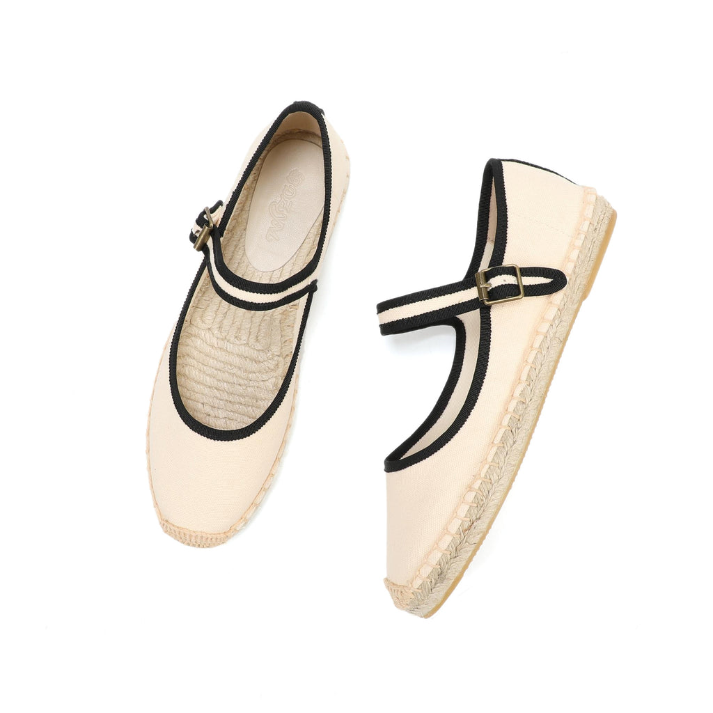 Bequeme Canvas Mary Jane Flats