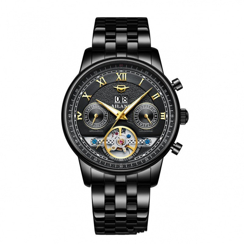 Automatische Mechanische Herrenuhr Sun Moon Stars