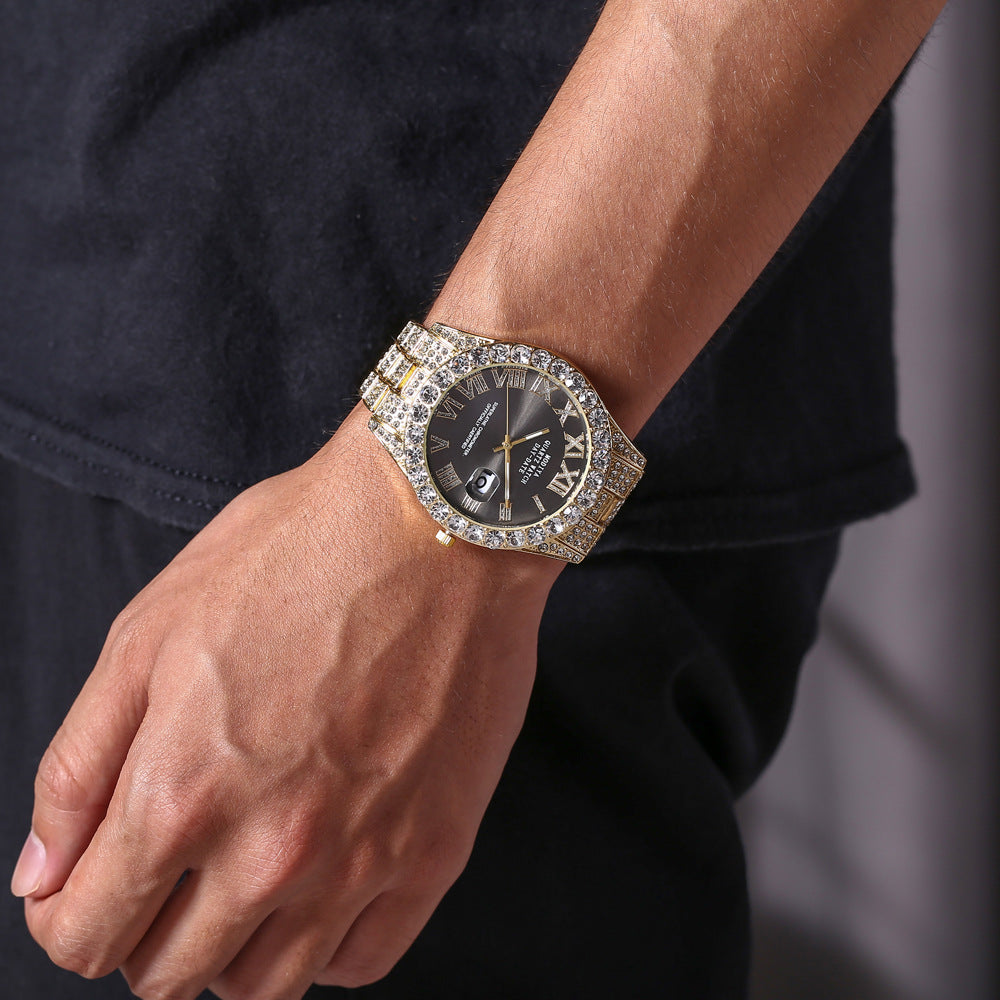 Strass-Zifferblatt Quarzuhr – Bild 4 | LuxeStyle
