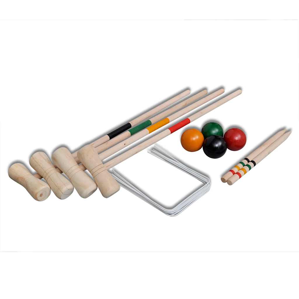 Croquet-Set aus Holz für 4 Spieler
