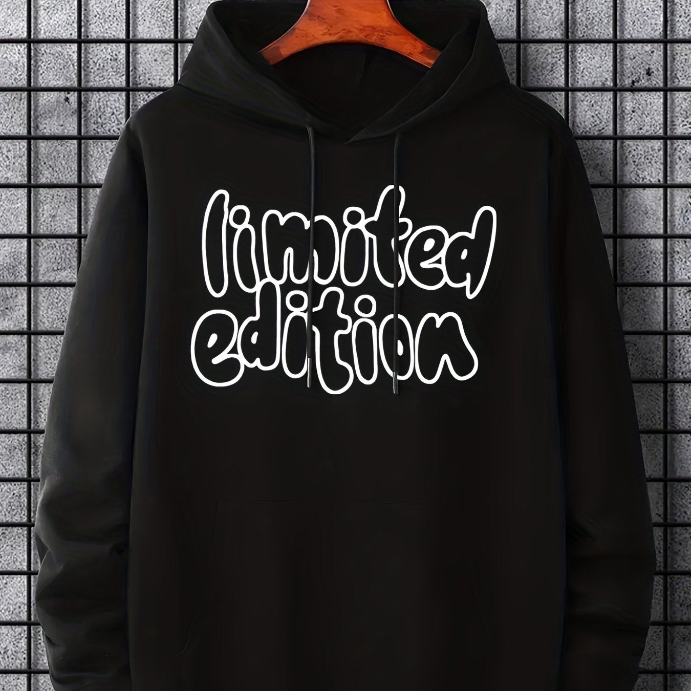 Gemusterter Fleece-Kapuzenpullover für Herren