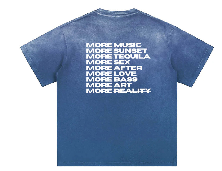 Coton-T-Shirt mit Wachsdruck-Muster