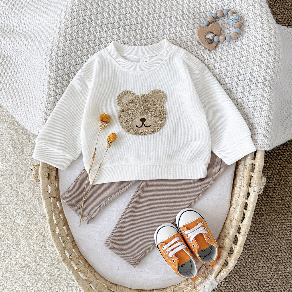 Baby Hoodie-Set mit Bären-Print