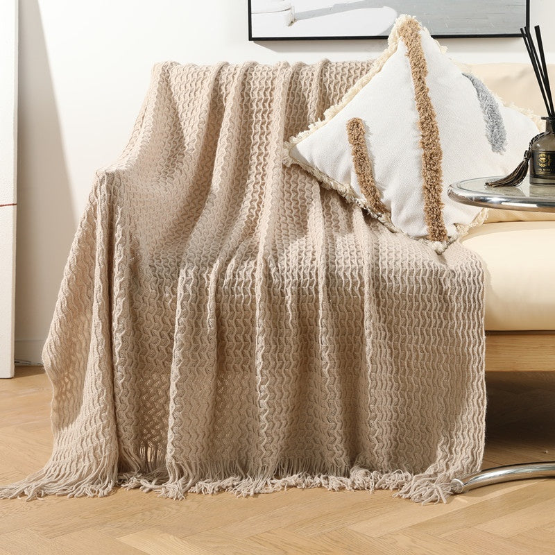 Gestrickte Sofadecke mit Quasten – Bild 12 | LuxeStyle