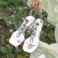 Sandalen mit Kristall- und Pailletten-Schnalle – Bild 1 | LuxeStyle