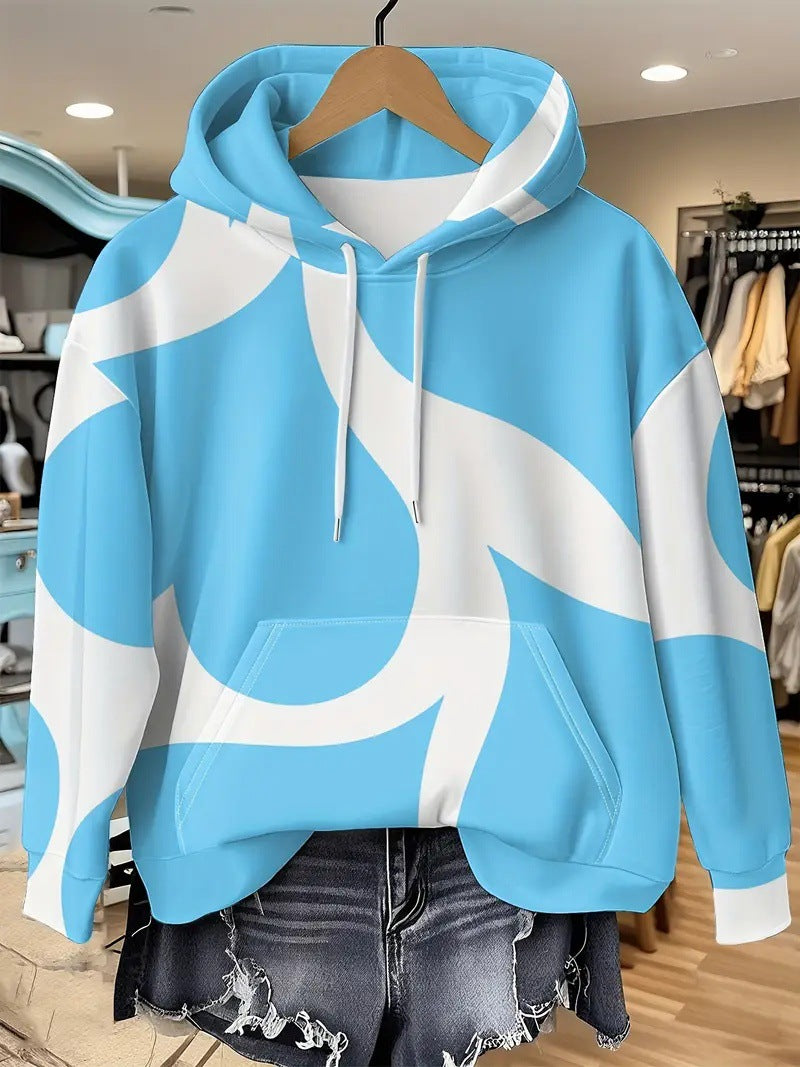 Kapuzenpullover mit 3D-Print für Damen