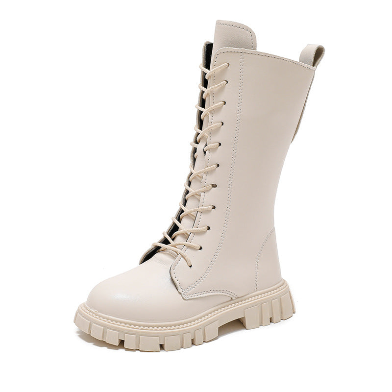 Kniehohe Stiefel für Mädchen, schwarz – Bild 3 | LuxeStyle
