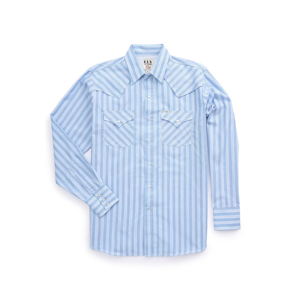 Gestreiftes Langarmhemd für Herren im Western-Stil – Bild 11 | LuxeStyle