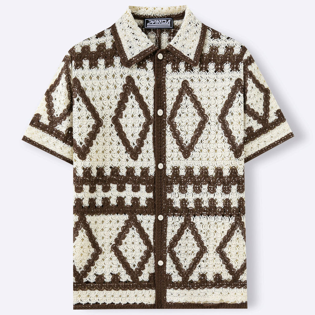 Herren-Retro-Diamant-Muster-Steppweste