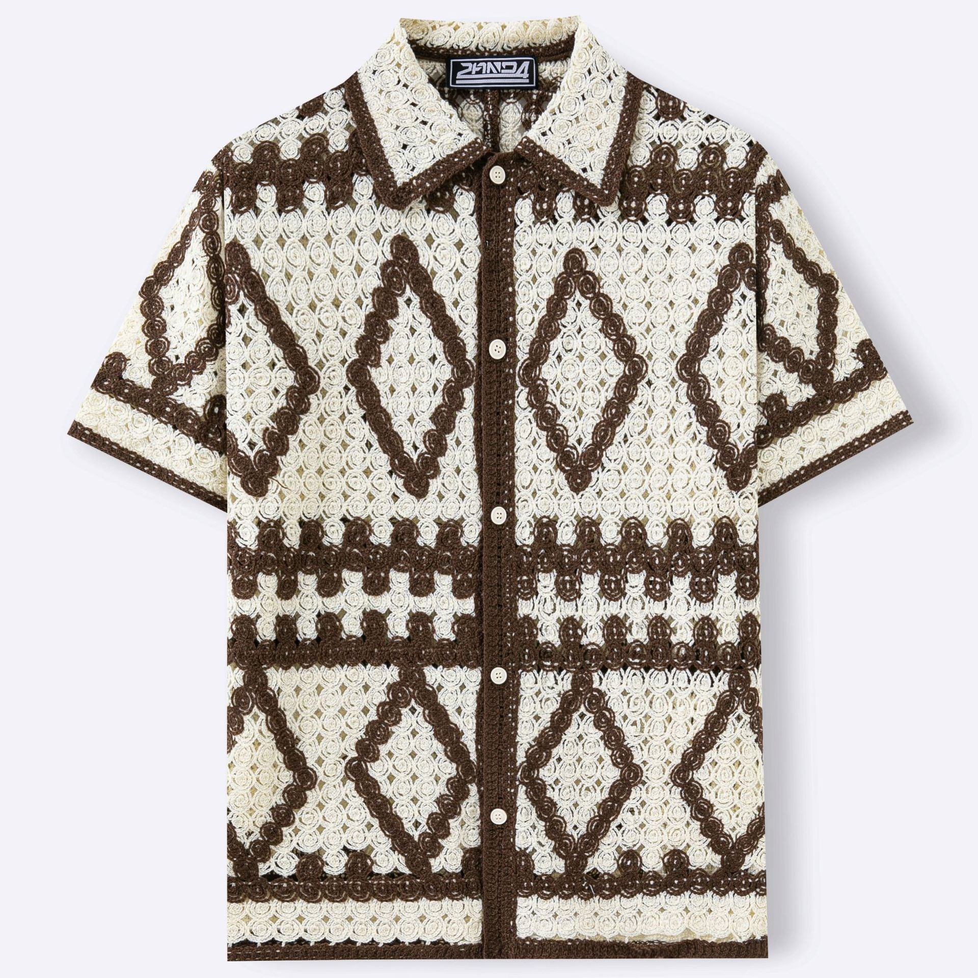 Herren-Retro-Diamant-Muster-Steppweste