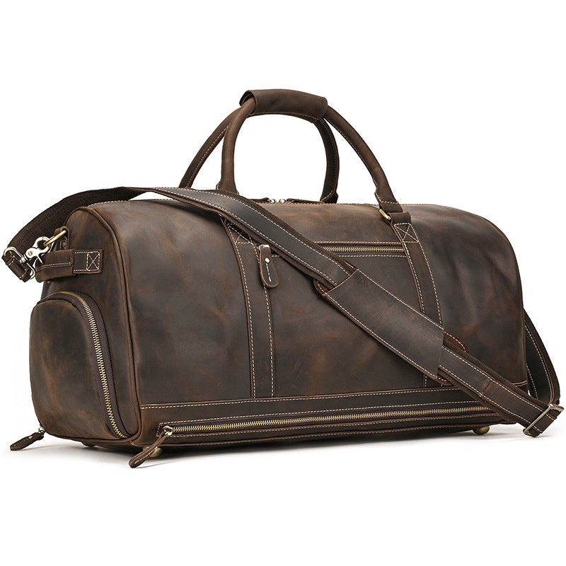 Reisetasche aus pflanzlich gegerbtem Leder