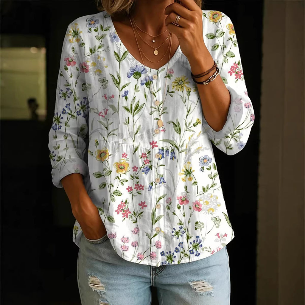 Damen Rundhals-Shirt mit Print in grossen Grössen – Bild 11 | LuxeStyle
