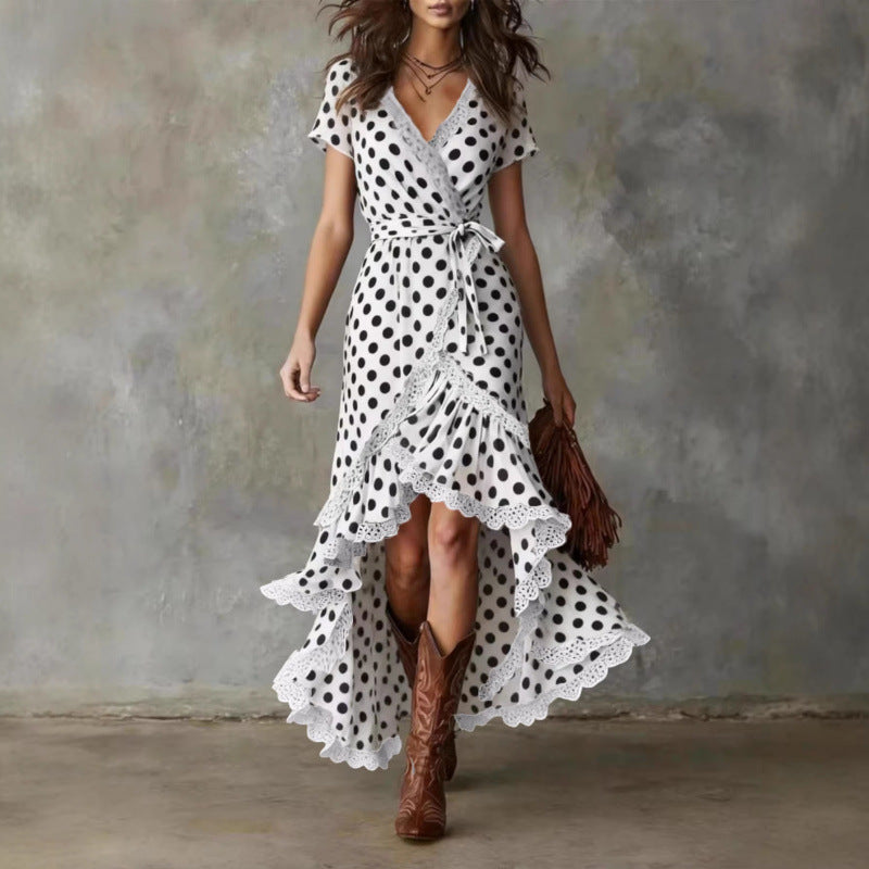 Bohemian-Kleid mit V-Ausschnitt
