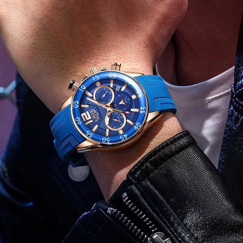 Quarz-Herrenuhr wasserdicht mit Multifunktion – Bild 3 | LuxeStyle