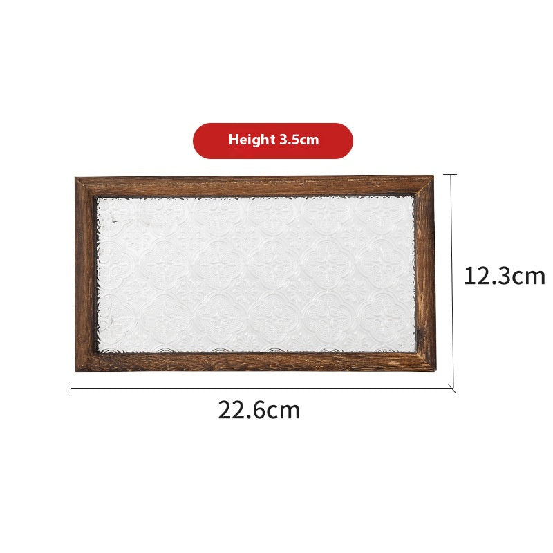 Retro Begonien-Tablett aus Holz und Glas – Bild 6 | LuxeStyle