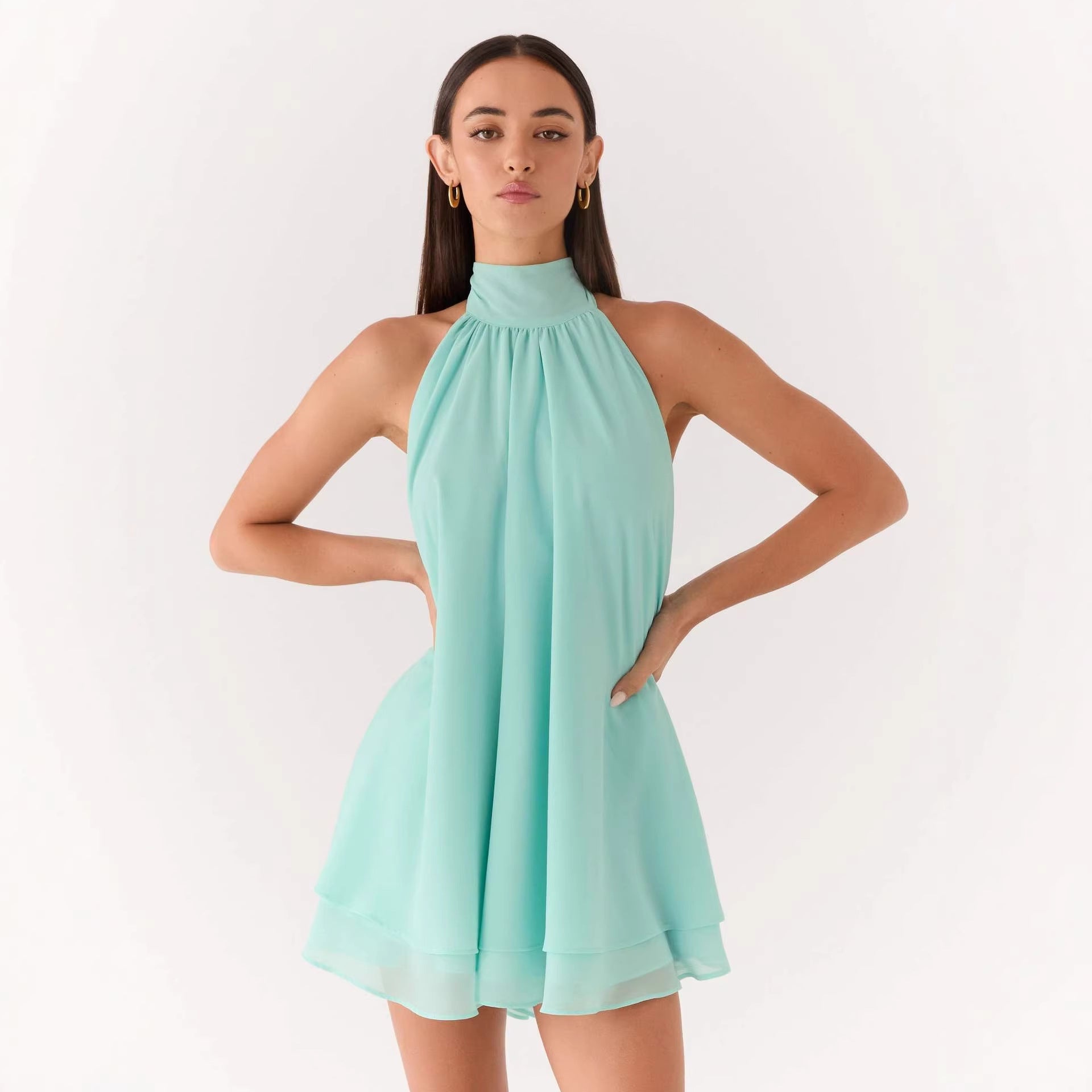 Halterneck Minikleid aus Chiffon