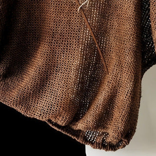 Elegantes Retro Fledermaus-Top mit Rundhals