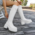 Kniehohe Plateau-Stiefel für Damen