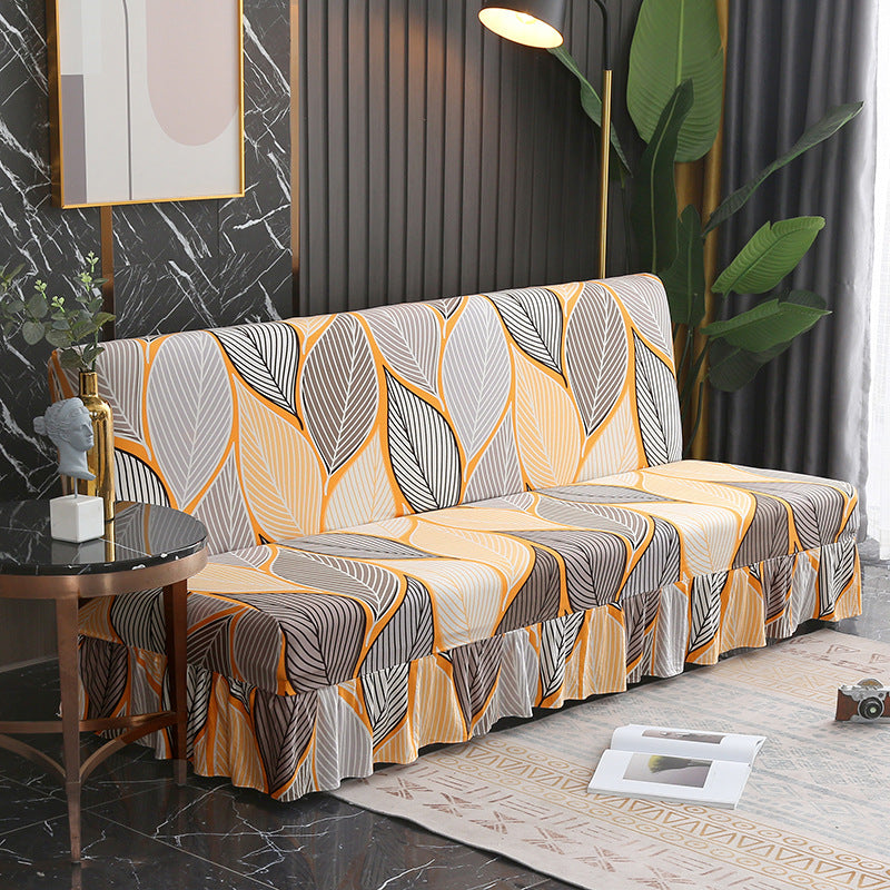 Stretch-Sofabezug für Schlafsofas mit Rocksaum – Ansicht 8