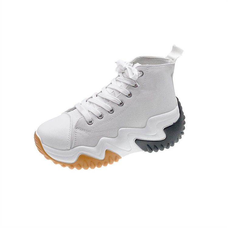 Damen Plateau High-Top Canvas Sneaker – Bild 6 | LuxeStyle