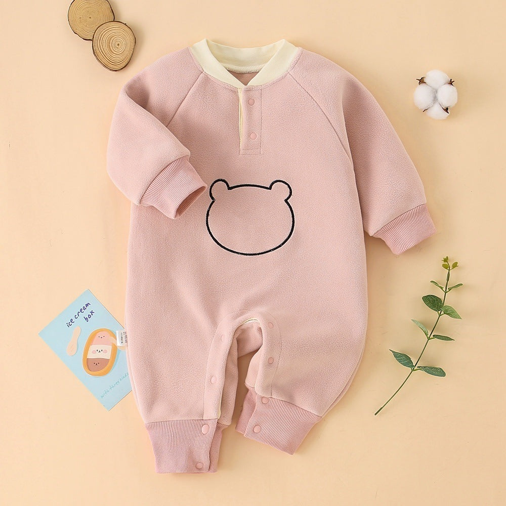 Baby-Olympia-Fleece-Romper, warm & dick – Bild 3 | LuxeStyle