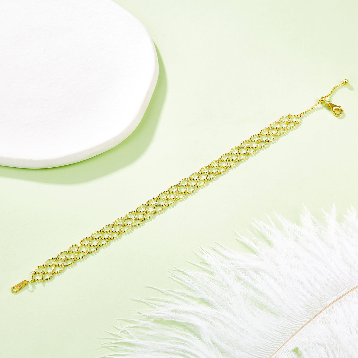 925-Silber Mesh-Armband Maglia