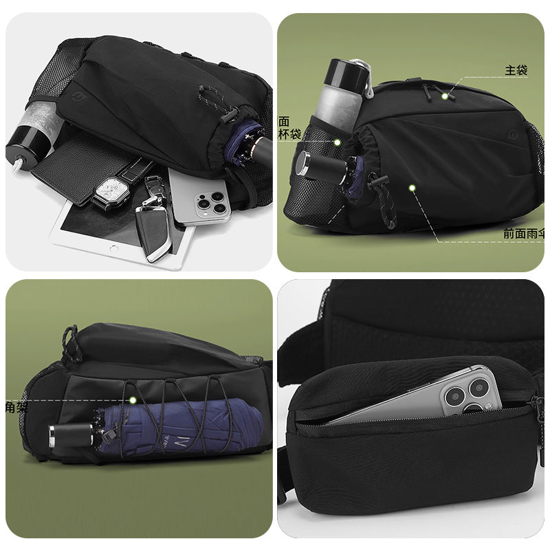 Outdoor-Nylon-Rucksack, Schwarz – Bild 5 | LuxeStyle