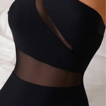 Einteiliger Mesh-Badeanzug für Damen
