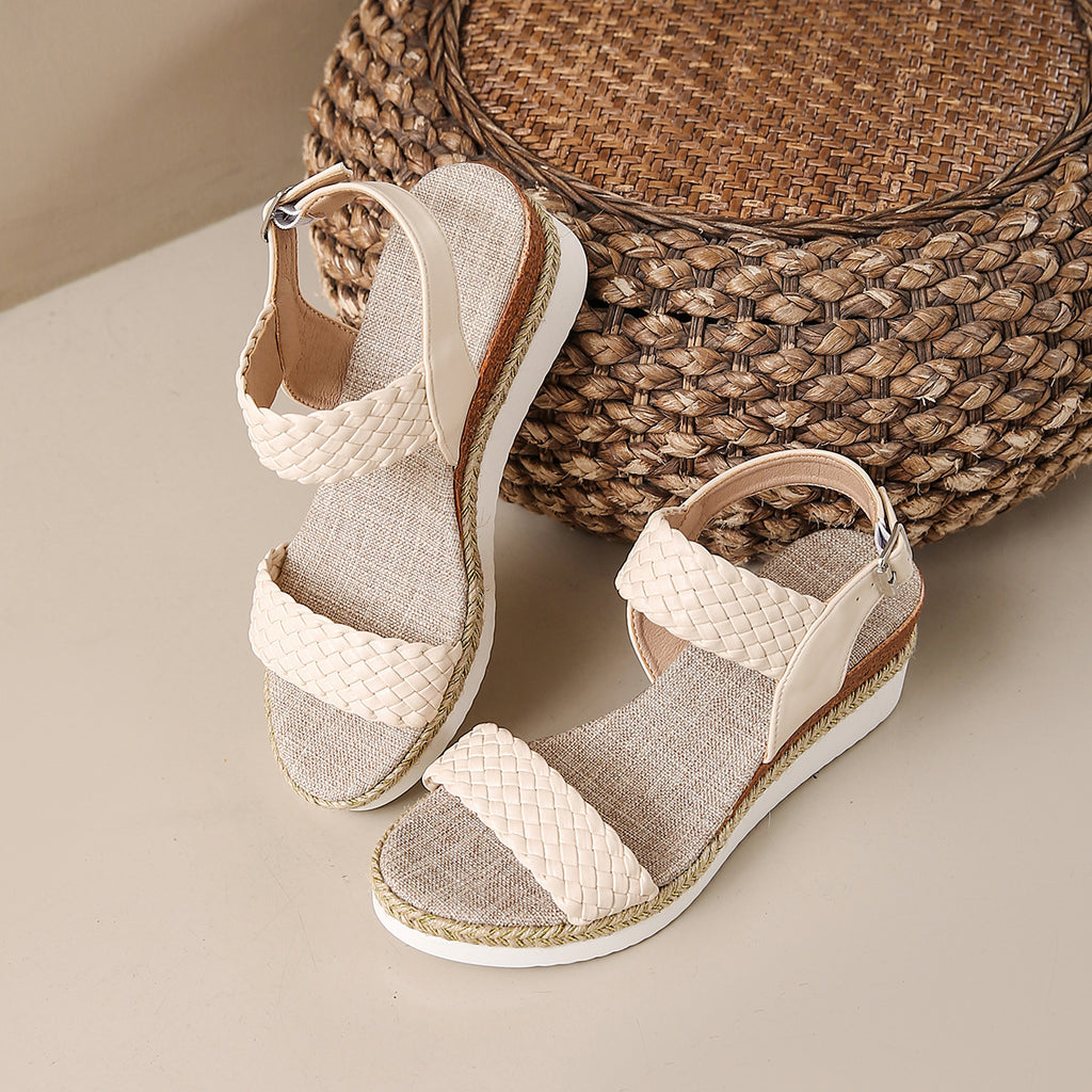 Keil-Sandalen «Capri» · Geflochten, Espadrille-Look