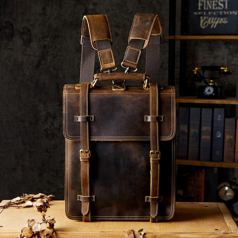 Rucksack aus echtem Rindsleder