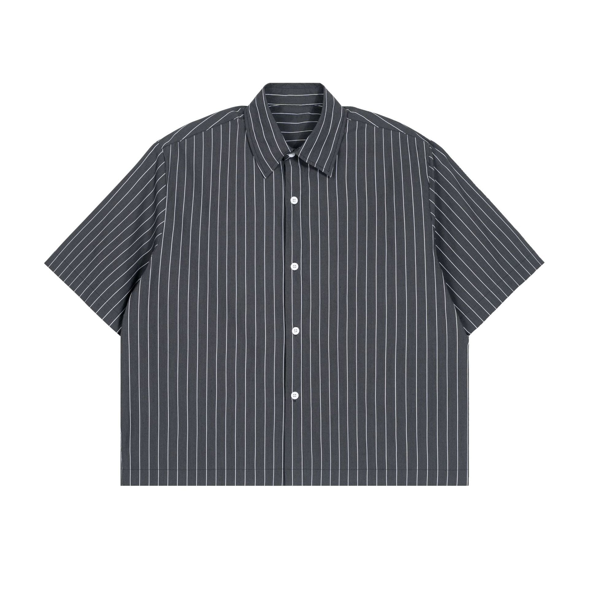Gestreifter Herren Kurzarmhemd Sommer Casual Leichtgewicht