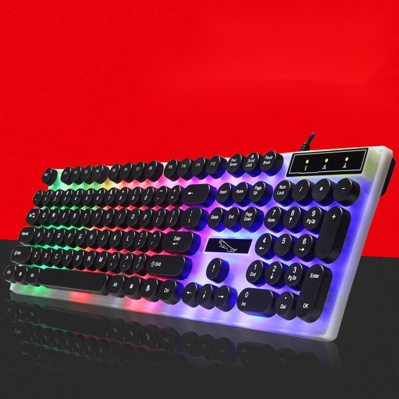 Wasserdichte RGB-Gaming-Tastatur mit Glaspanel