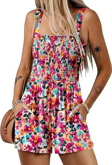 Damen Blumenprint Jumpsuit