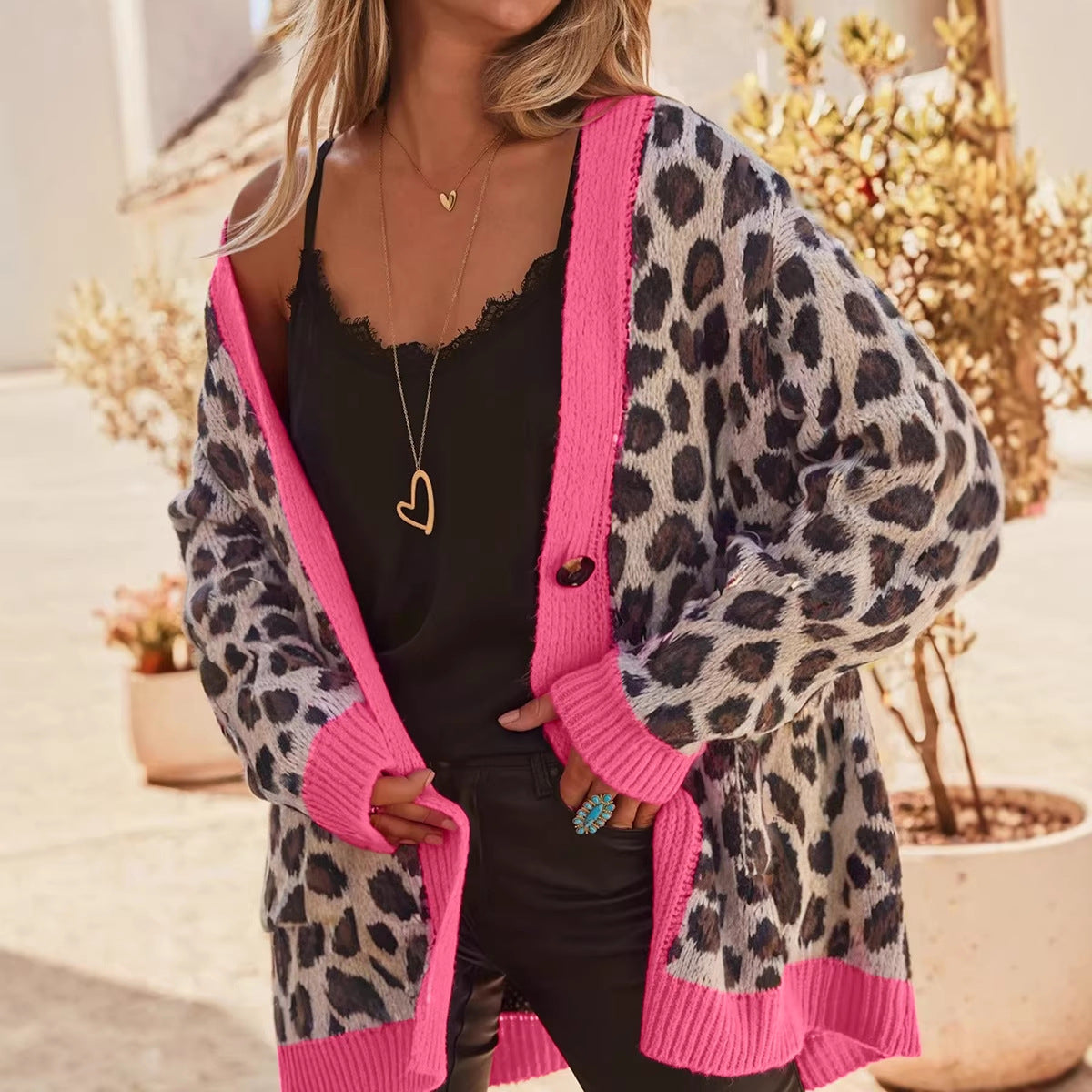 Cardigan mit Leopardenmuster – Bild 3 | LuxeStyle
