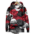 Halloween Kapuzenpullover mit Totenkopf-Print