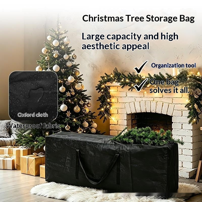 Schwarze Oxford-Holzboden-Box für Weihnachtsbaum | LuxeStyle