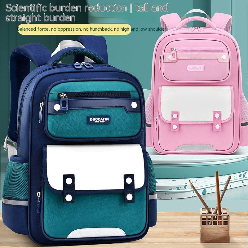 Schulrucksack Royalblau-Grün