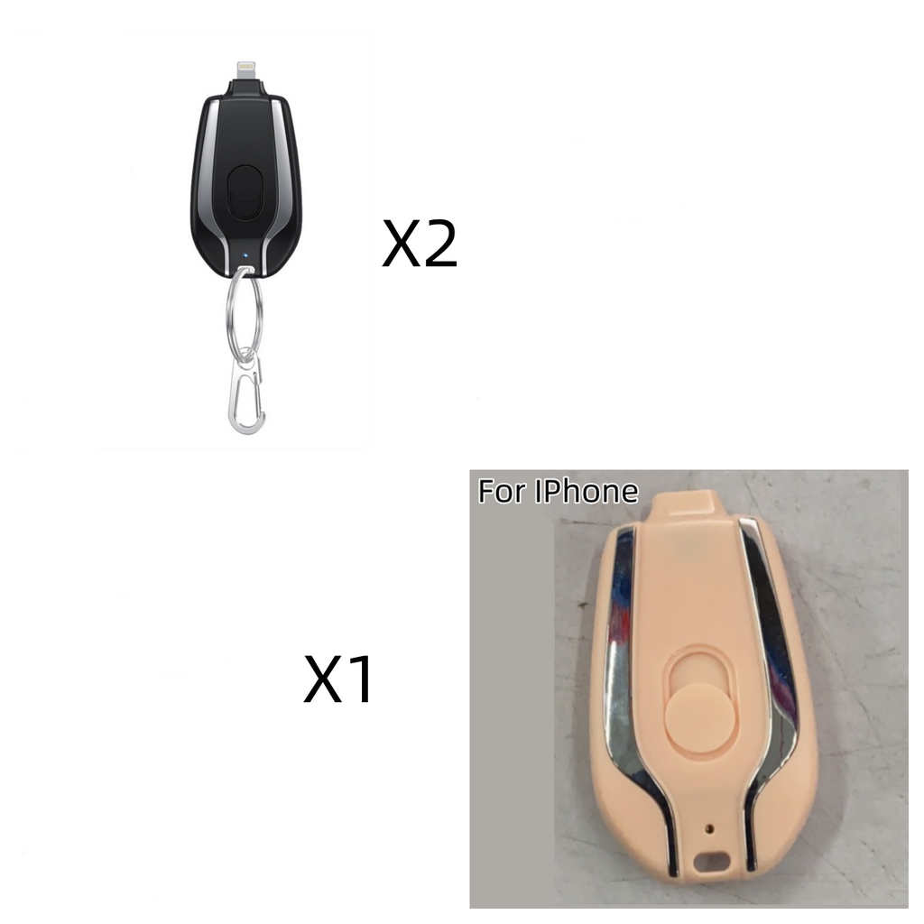 Mini Notfall Powerbank mit Karabiner (USB-C)