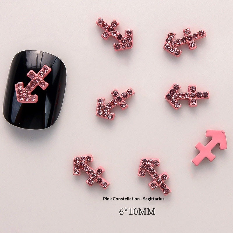 12 Sternzeichen Nagel-Deko Set (10 Stk.)
