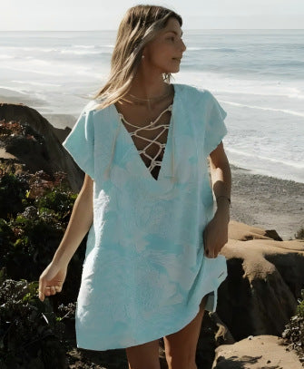 Floral Strandkleid