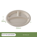 Oasis Bagasse 3-Raster Teller, 50 Stk.
