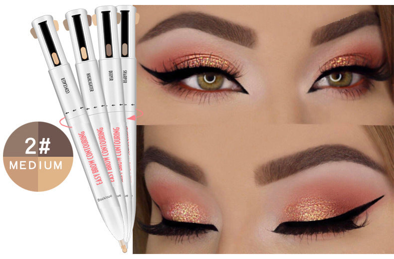 4-in-1 Augenbrauenstift mit drehbarer Perle